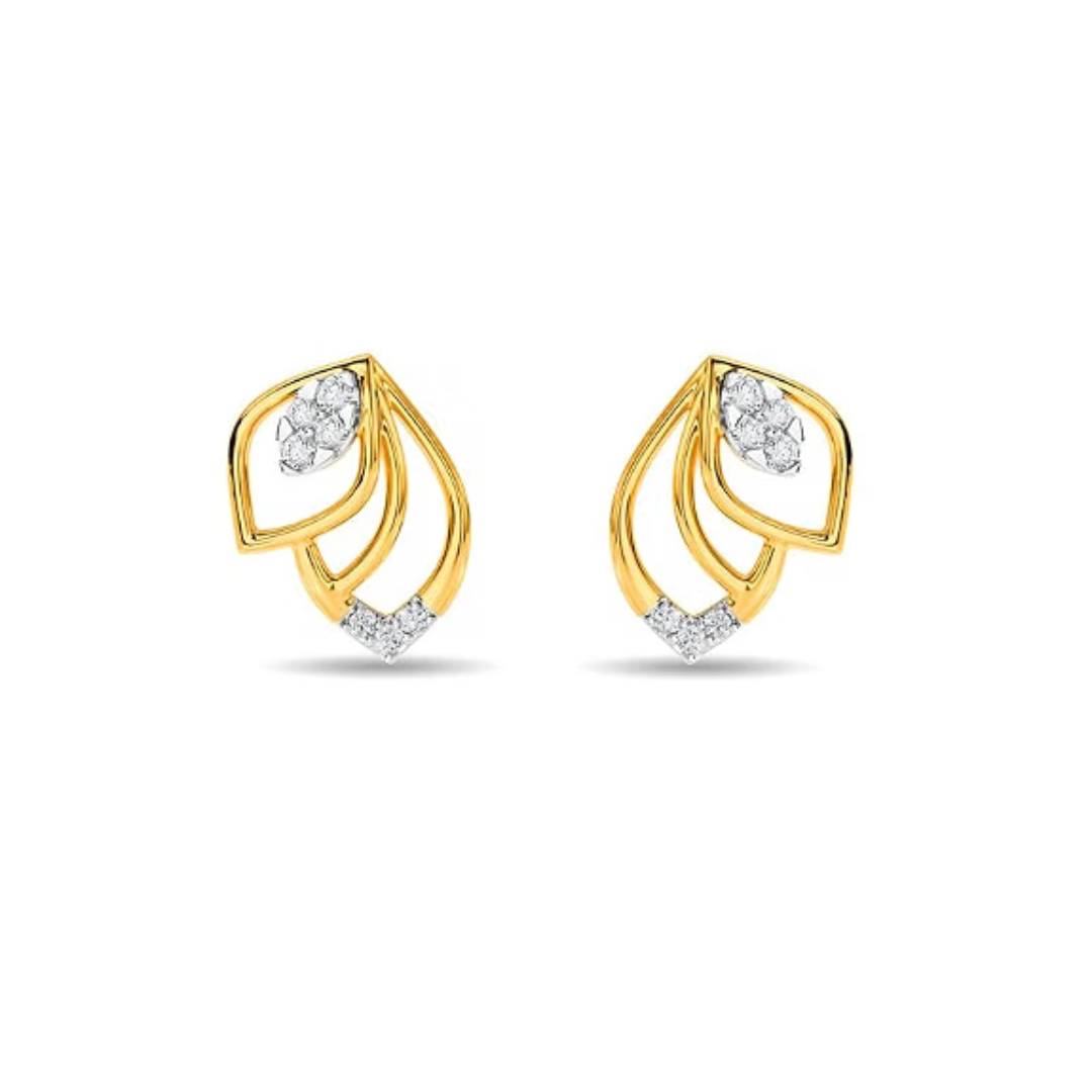 Pure Gold and Diamond Drop Earrings For Women | High Selling Product
